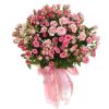 35 кустовых роз розовых