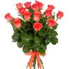 15 роз коралловых