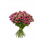 43 кустовых розы розовых