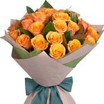 25 роз оранжевых
