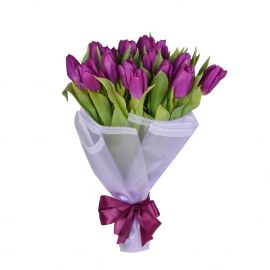 17 тюльпанов фиолетовых