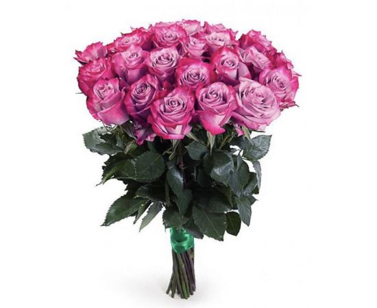 25 роз розовых