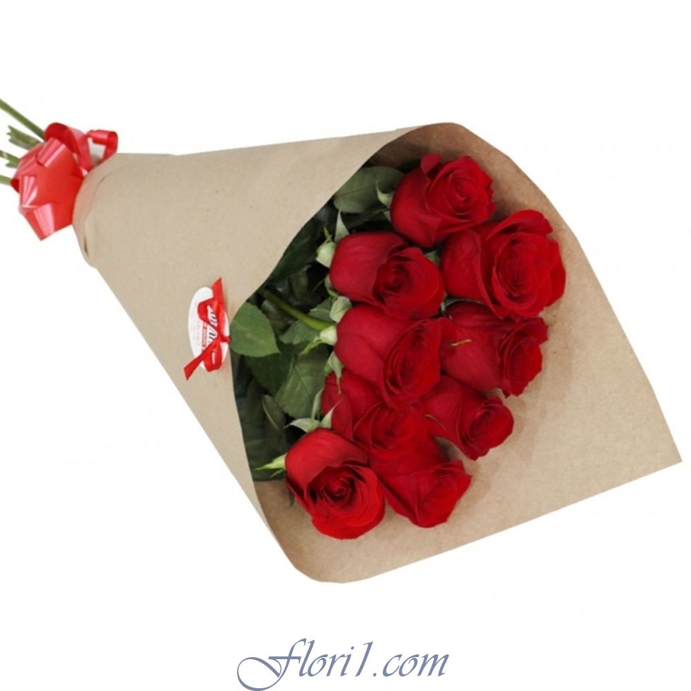 9 Красных эквадорских роз букет